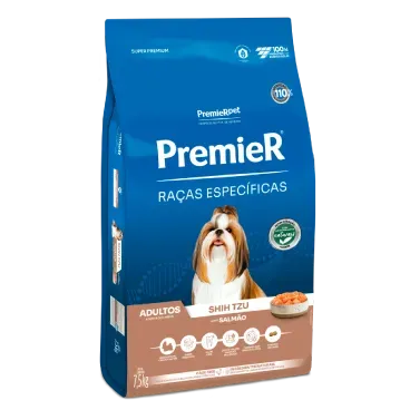 Racao Premier Racas Especificas Shih Tzu Adultos Salmao 7.5kg lateral